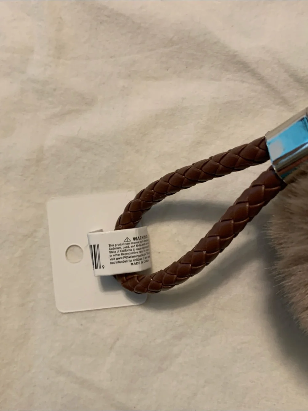 Faux Fur Pom Keychain Set - Brown, Tan, White, Black, Rust